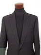 Blazer Canali Negro Raya Diplomática Lana Sastrería Italiana Talla L - Miniatura 4