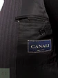 Blazer Canali Negro Raya Diplomática Lana Sastrería Italiana Talla L - Miniatura 5