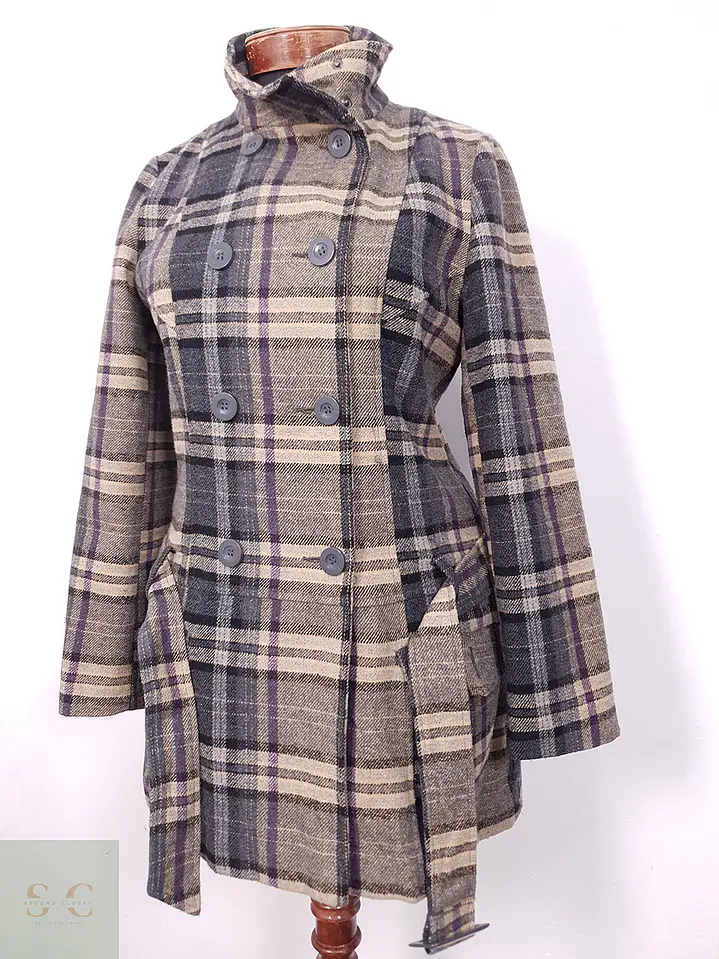 Abrigo F&F Marinero Café Beige Mezcla Lana - Talla S 1