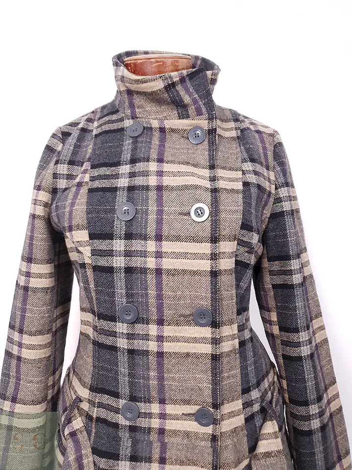 Abrigo F&F Marinero Café Beige Mezcla Lana - Talla S 4