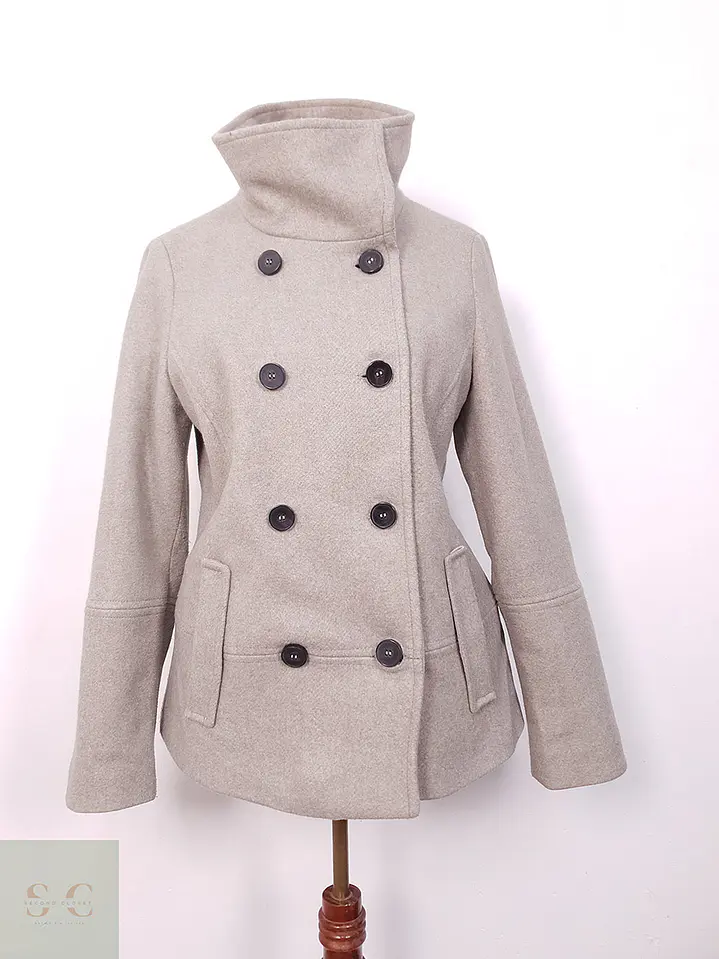 Abrigo St Oliver Beige Marinero Mezcla Lana - Talla M 1