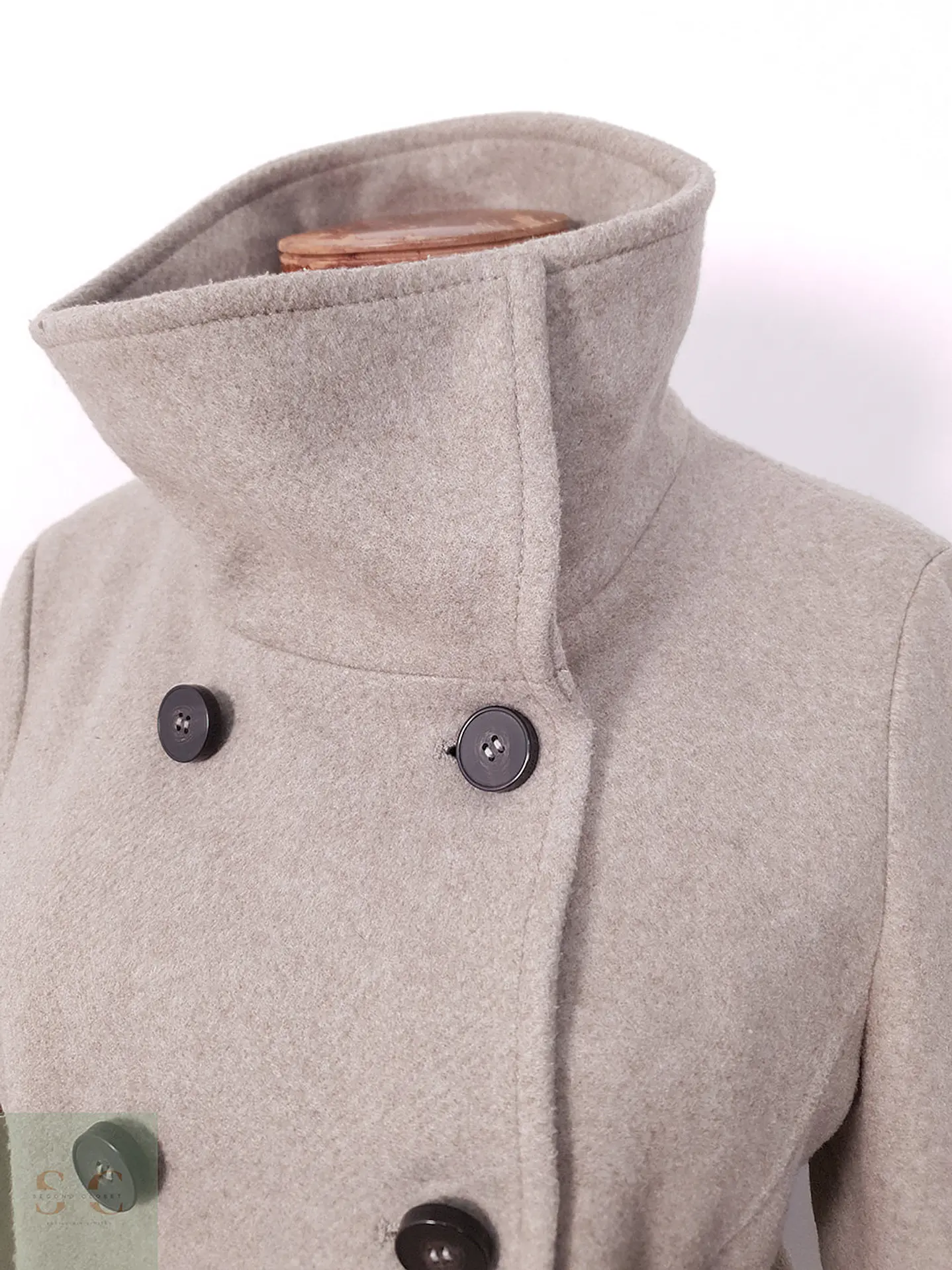 Abrigo St Oliver Beige Marinero Mezcla Lana - Talla M 4