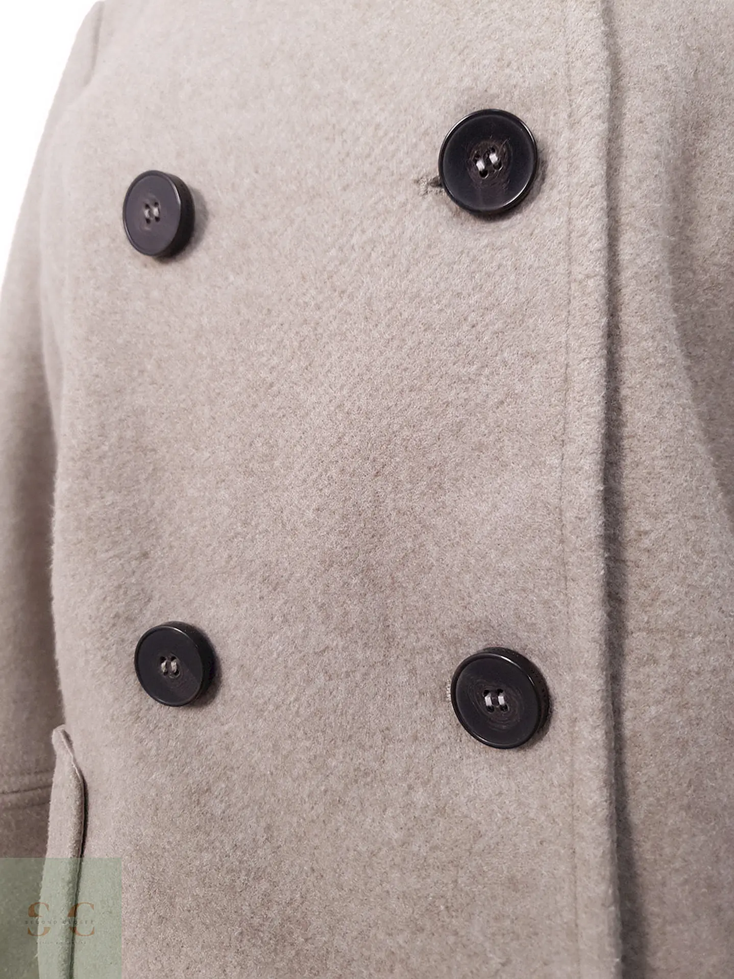 Abrigo St Oliver Beige Marinero Mezcla Lana - Talla M 5