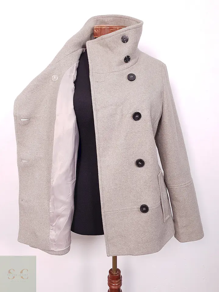 Abrigo St Oliver Beige Marinero Mezcla Lana - Talla M 7