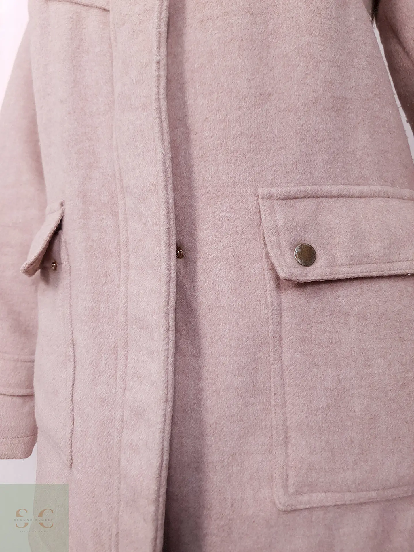Abrigo House Rosa Mezcla Lana - Talla S 5