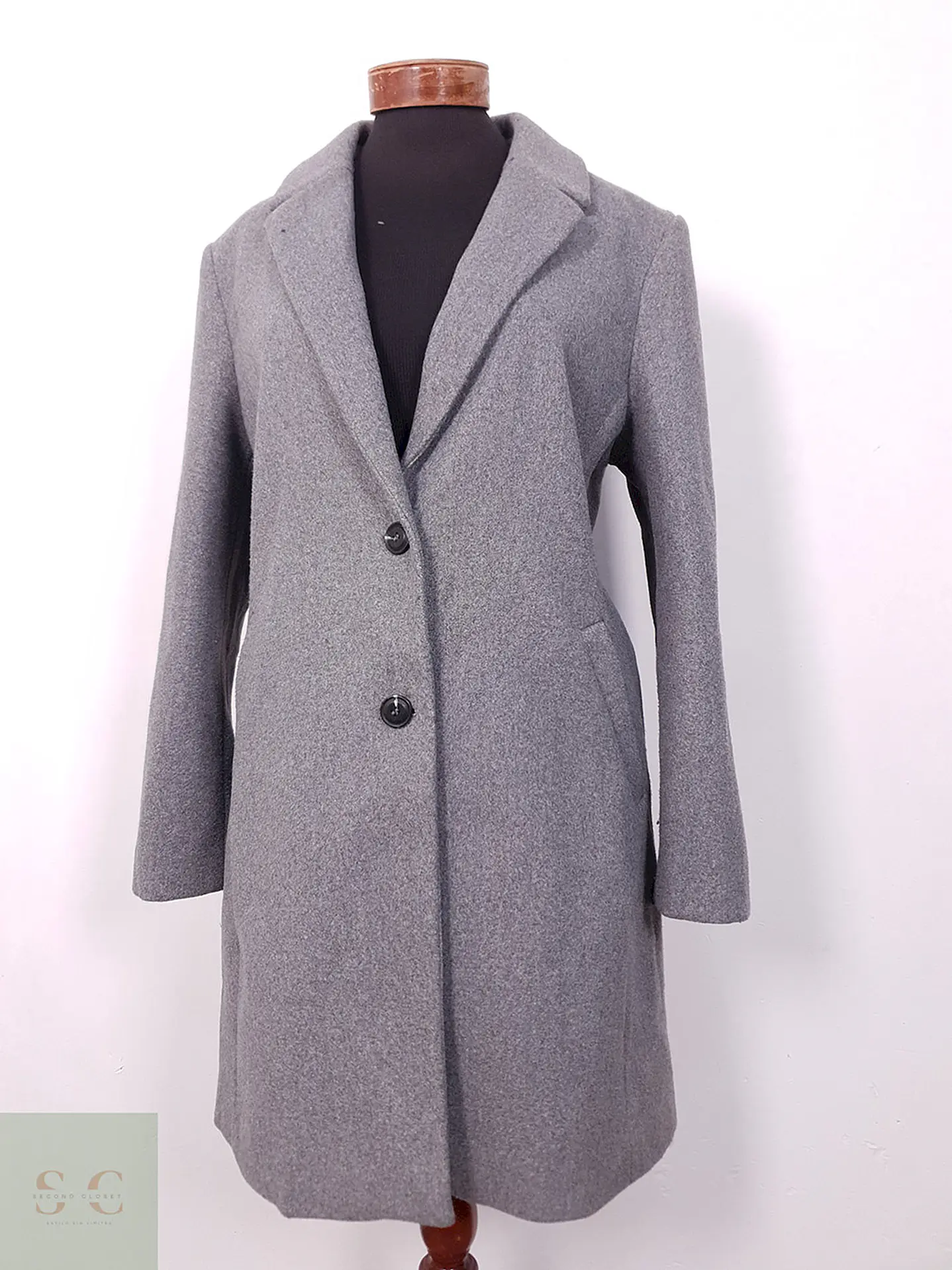 Abrigo C&A Plomo Mezcla - Talla L 2