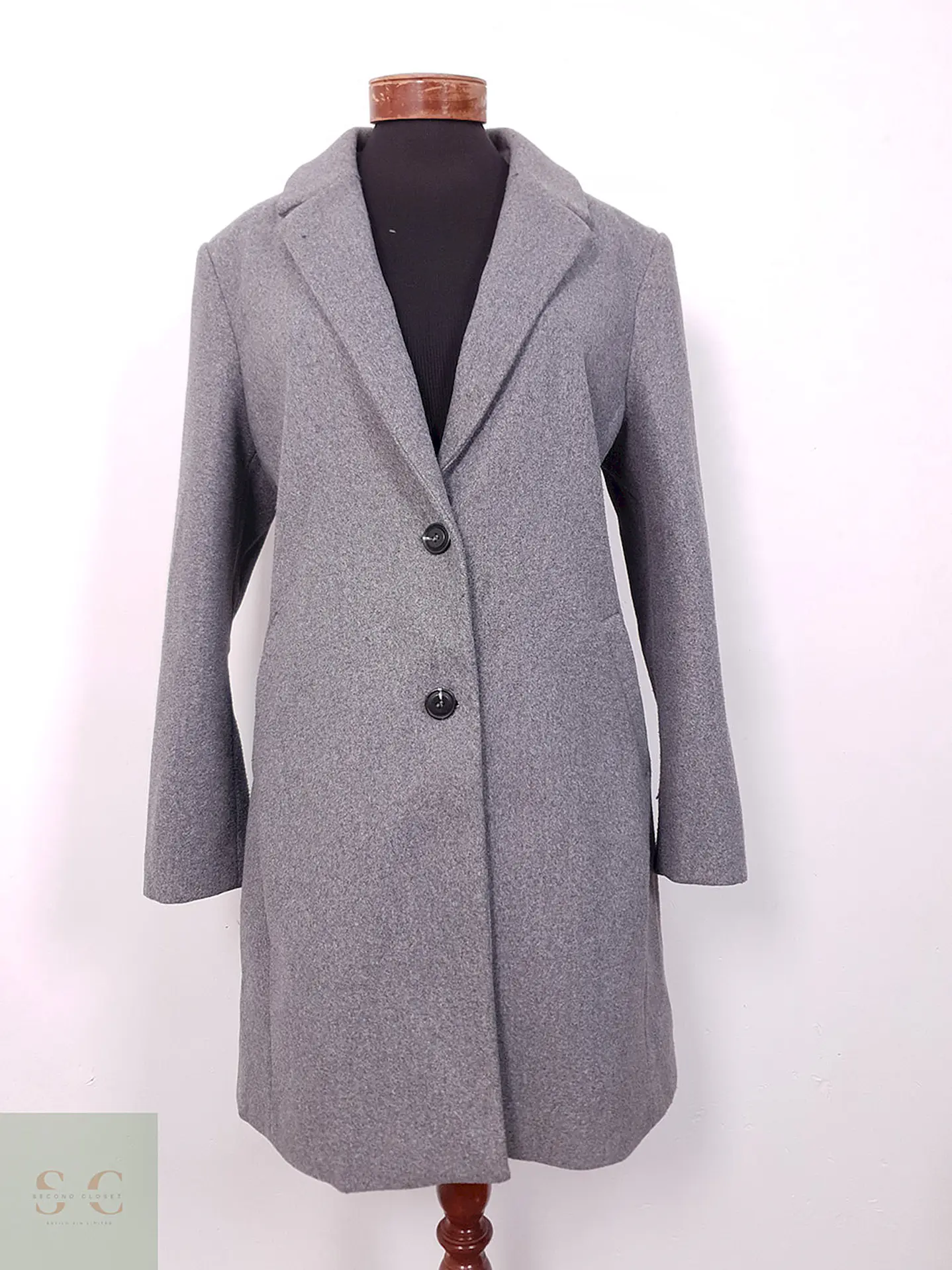 Abrigo C&A Plomo Mezcla - Talla L 1