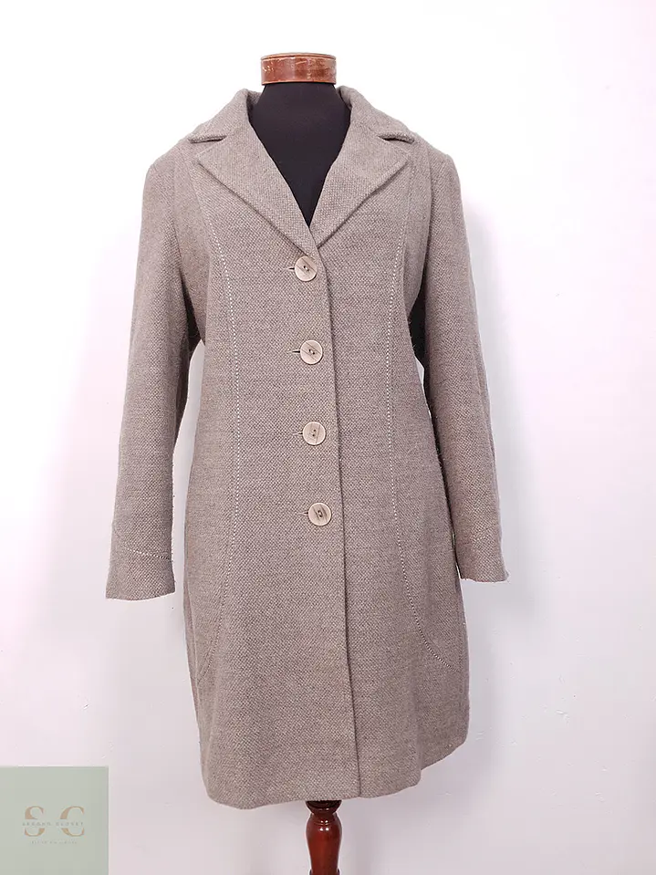 Abrigo Uolansky Café Mezcla Lana - Talla M 2
