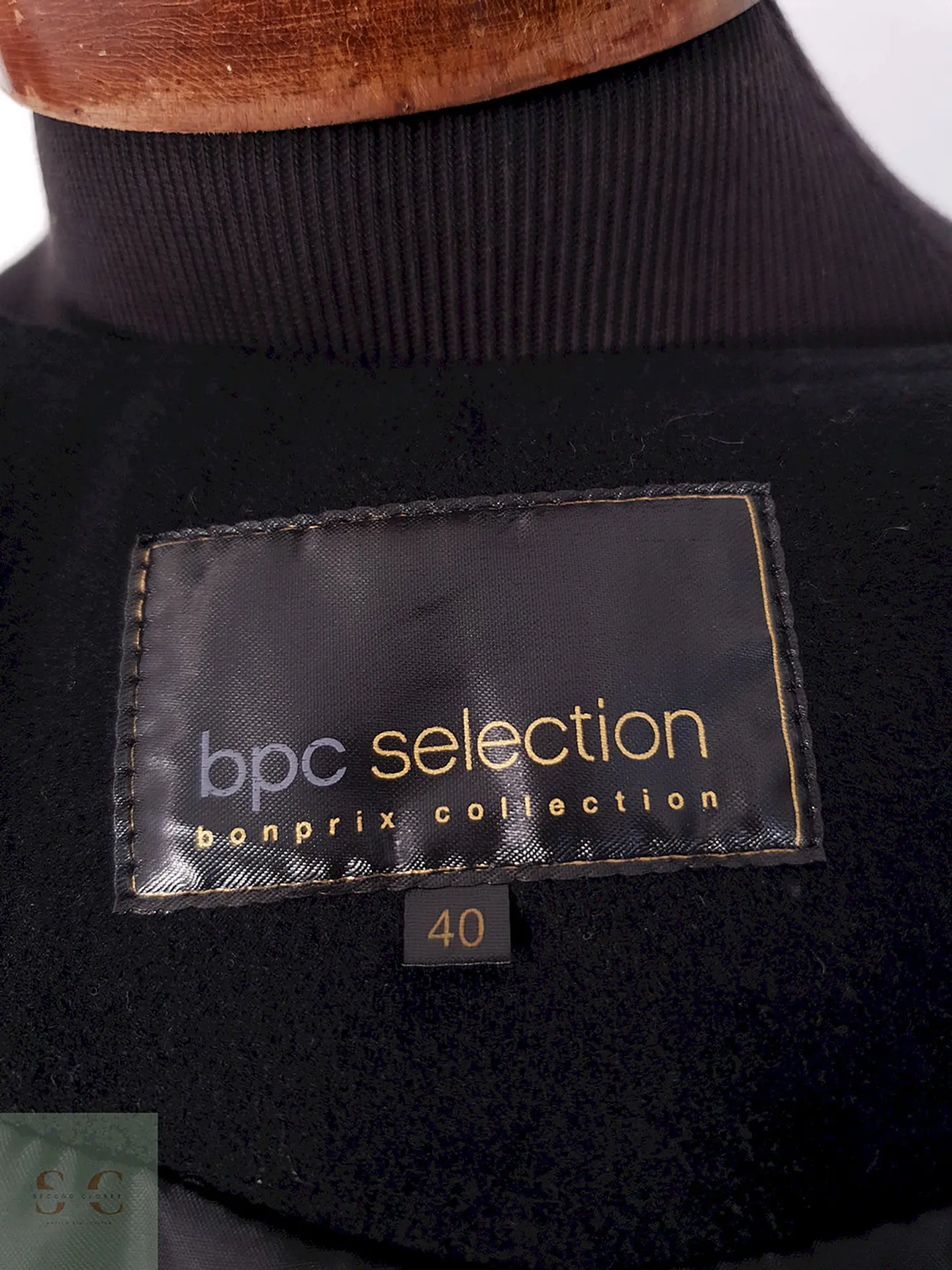 Abrigo Bpc Negro Mezcla Fibras Sintéticas - Talla S 7
