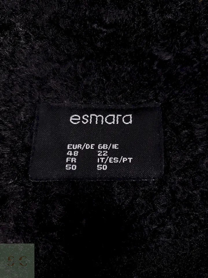 Abrigo Esmara Negro Chiporro Sintético - Talla L 6