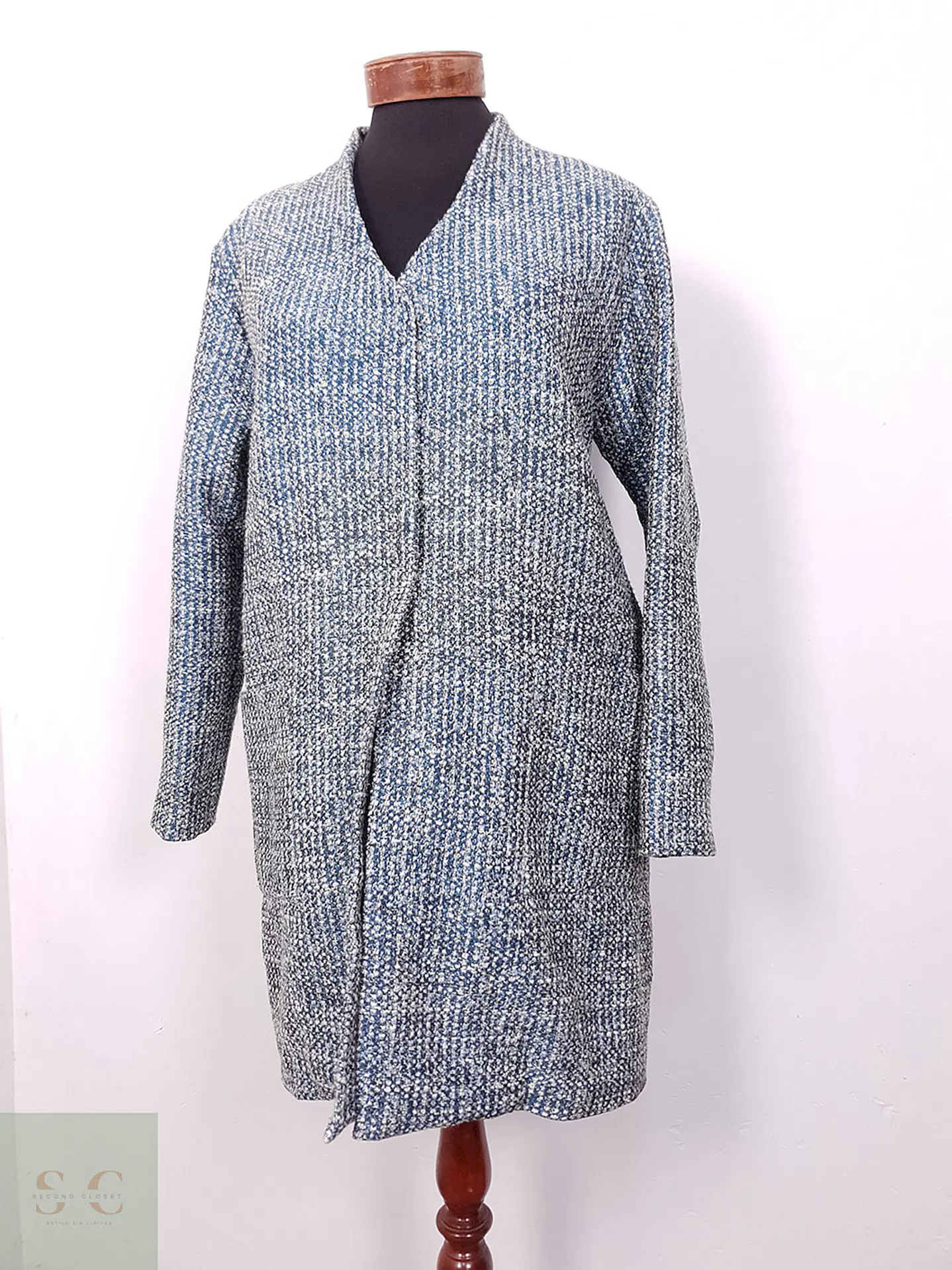 Abrigo Ligero Vintage Celeste - Talla L 1