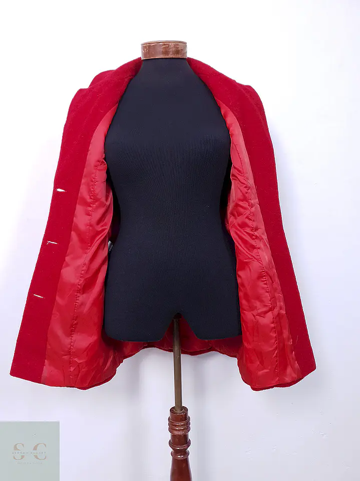 Abrigo Vintage Rojo - Talla L 4