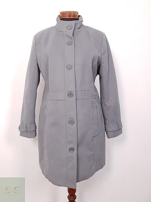 Abrigo Mujer Gris Perla Minimalista – TALLA L