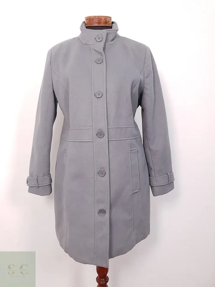 Abrigo Vintage Sintético Gris - Talla L 1
