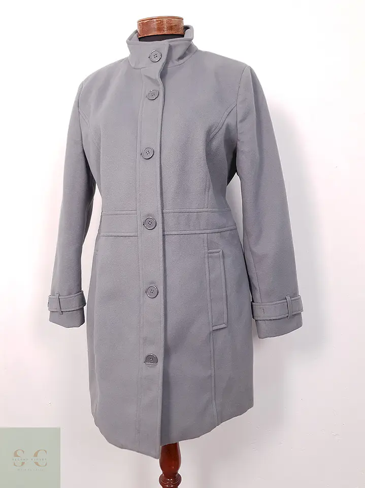 Abrigo Vintage Sintético Gris - Talla L 2