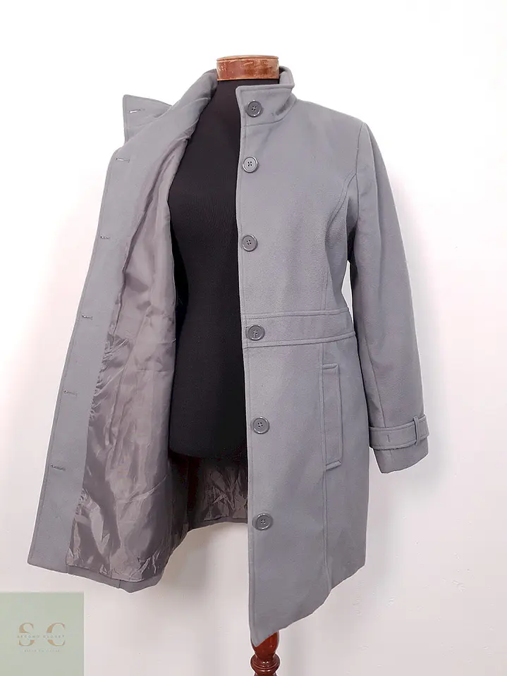 Abrigo Vintage Sintético Gris - Talla L 4