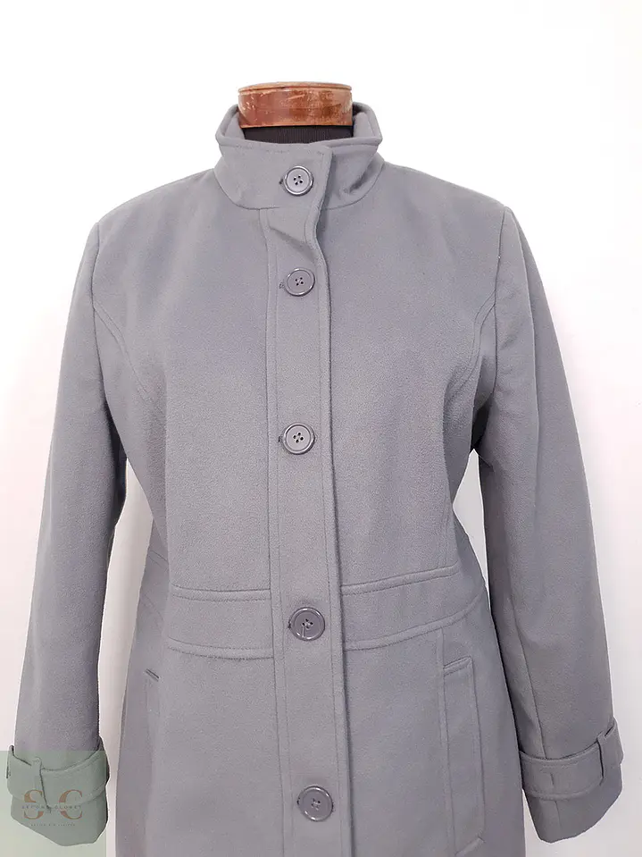 Abrigo Vintage Sintético Gris - Talla L 5