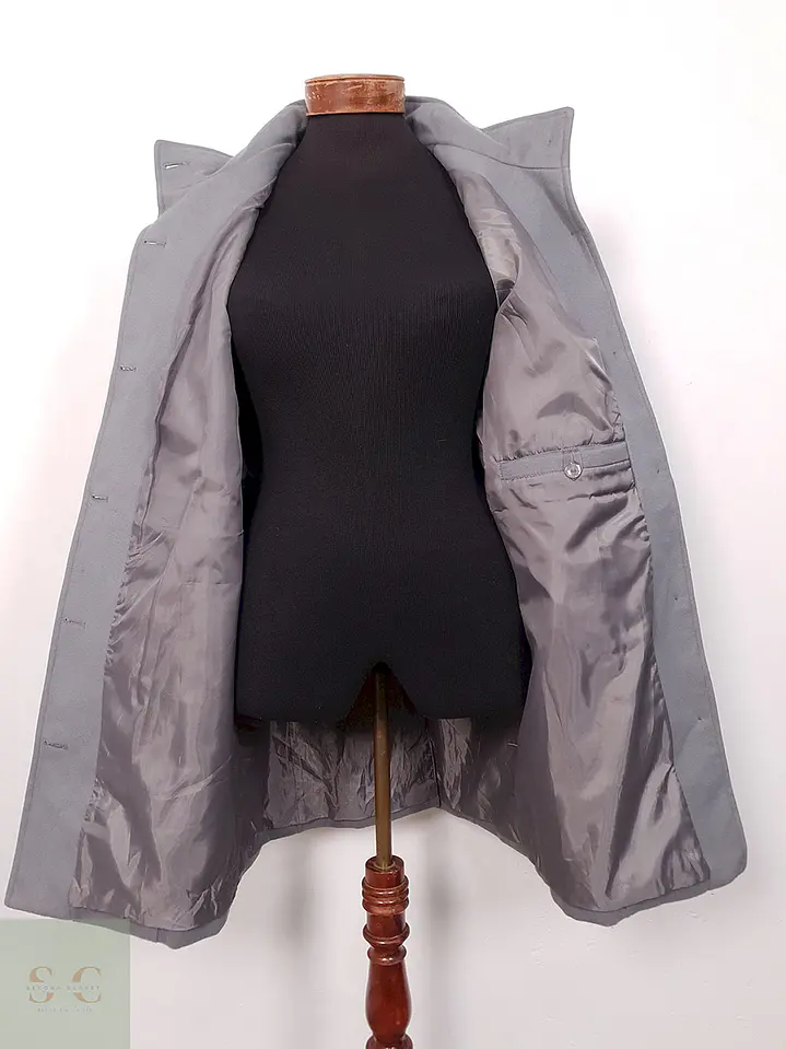 Abrigo Vintage Sintético Gris - Talla L 6