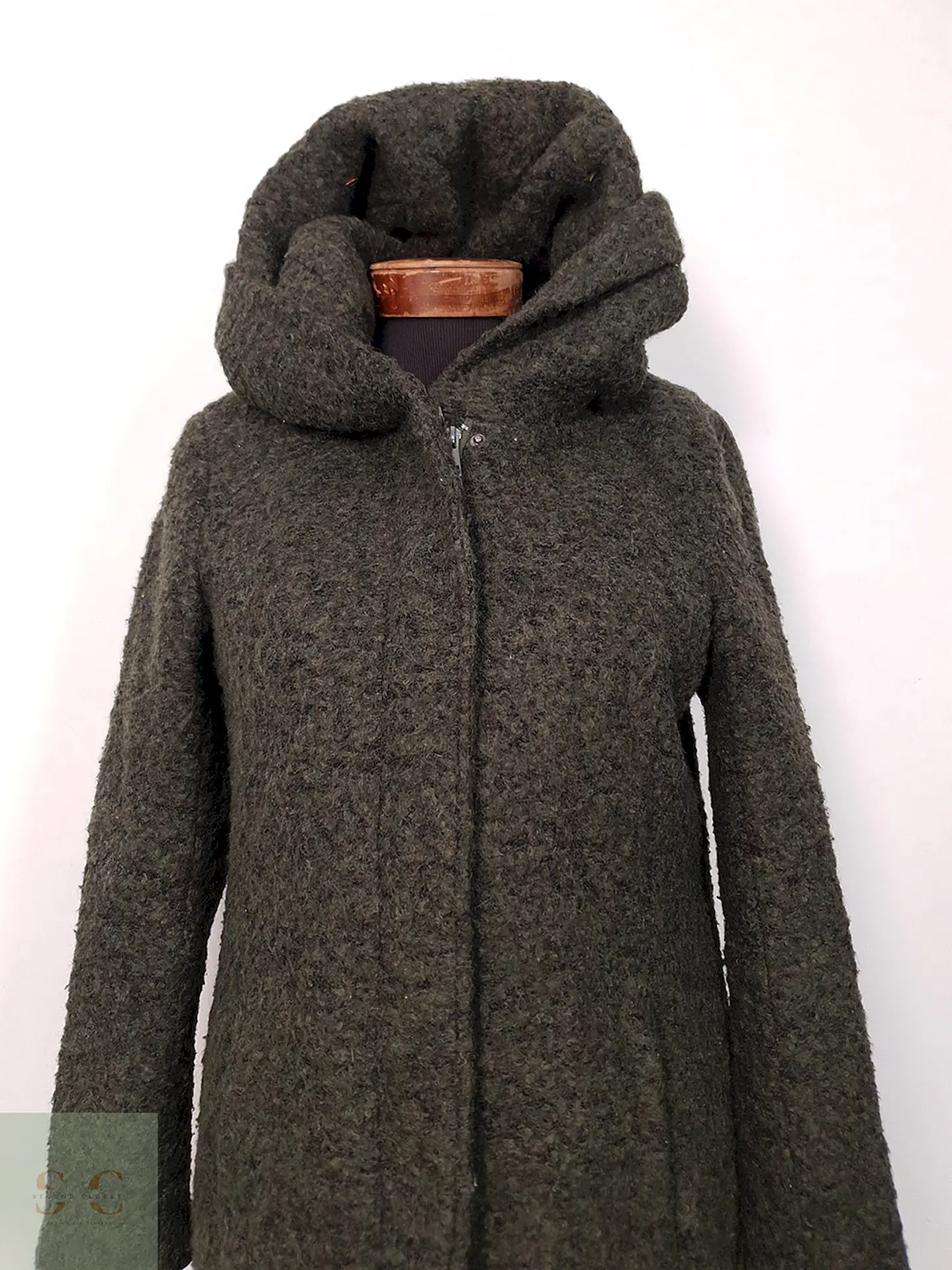 Abrigo Only Verde Mezcla Lana - Talla S 3