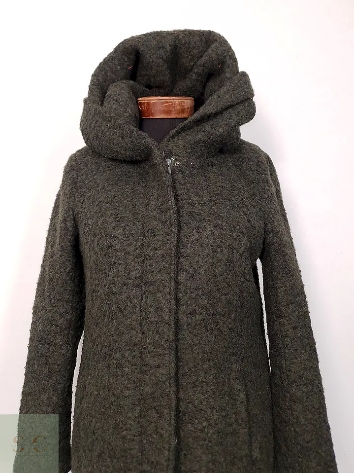 Abrigo Only Verde Mezcla Lana - Talla S 3