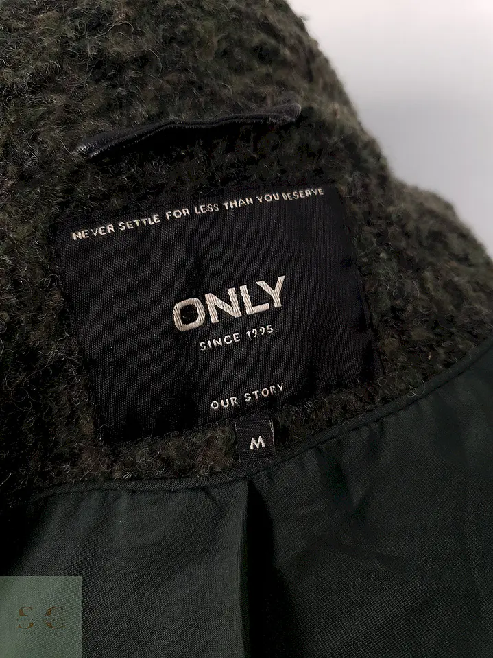 Abrigo Only Verde Mezcla Lana - Talla S 7