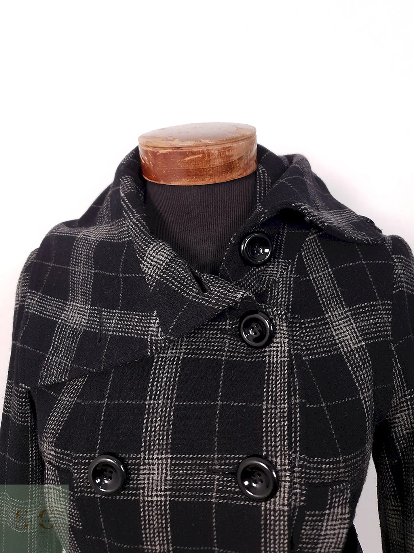 Abrigo Generation Marinero Ligero Negro Gris 55% Lana - Talla XS 3