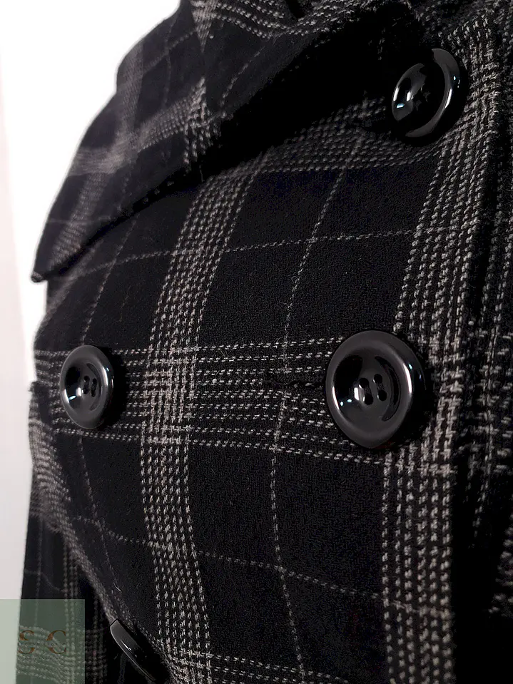 Abrigo Generation Marinero Ligero Negro Gris 55% Lana - Talla XS 5