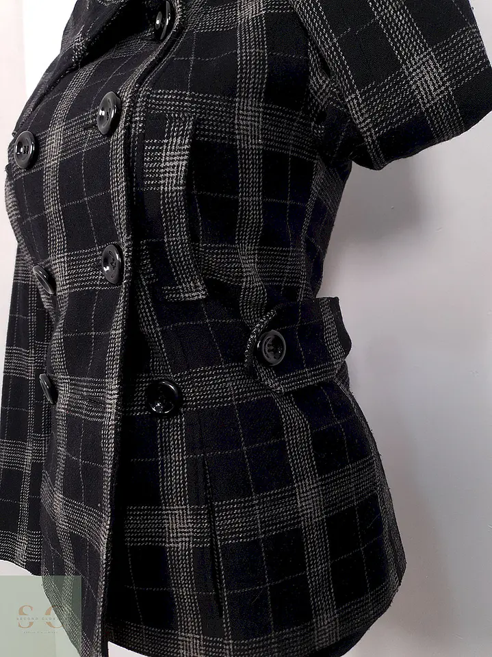 Abrigo Generation Marinero Ligero Negro Gris 55% Lana - Talla XS 6