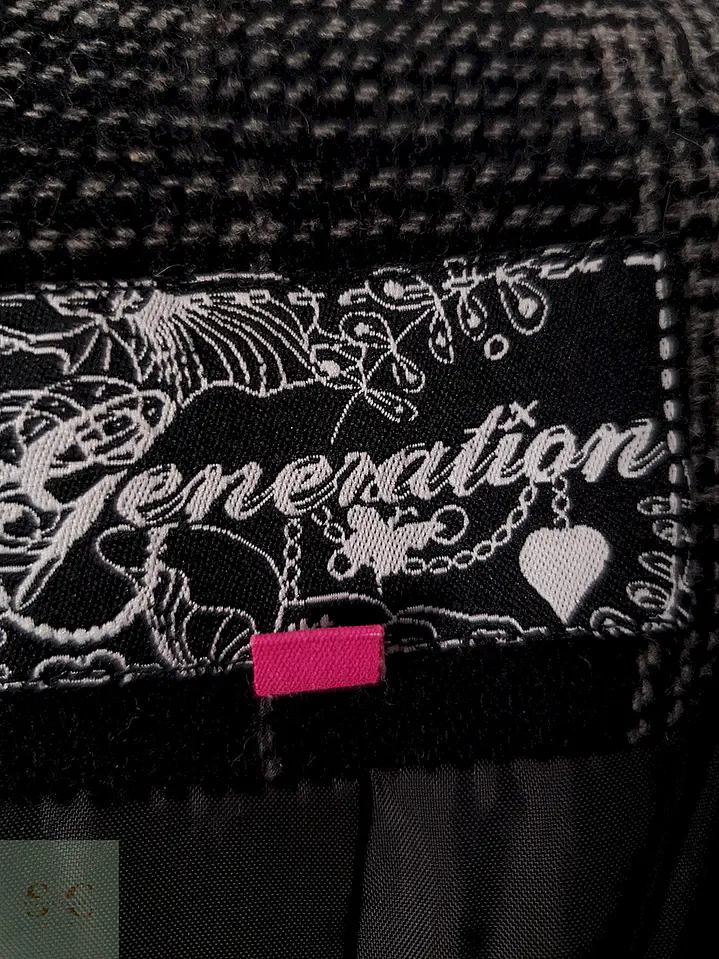 Abrigo Generation Marinero Ligero Negro Gris 55% Lana - Talla XS 8