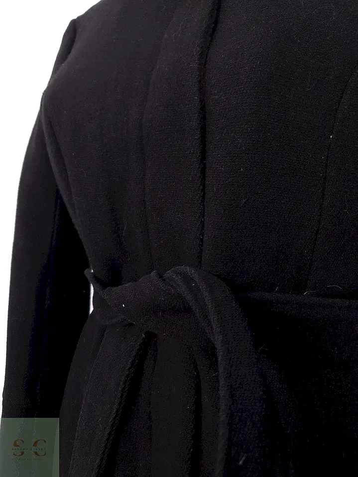 Abrigo Vila Negro con Cinto 50% Lana - Talla S 5