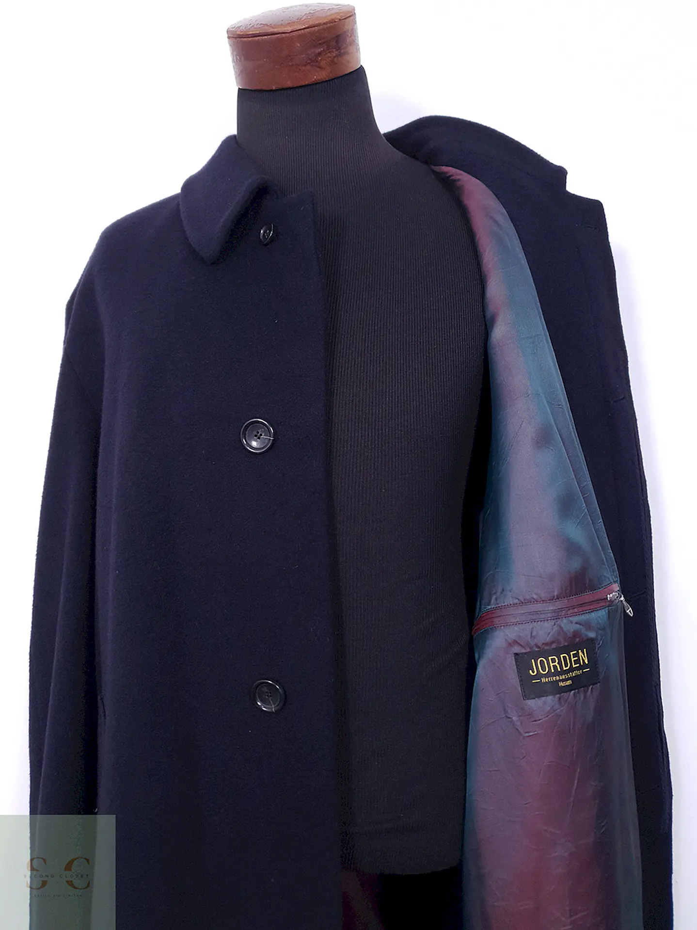 Abrigo Largo Azul Bugatti Lana Virgen y Cashmere - Talla 3XL 3
