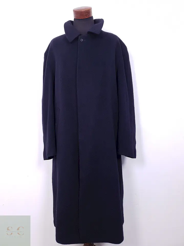 Abrigo Largo Azul Bugatti Lana Virgen y Cashmere - Talla 3XL 4