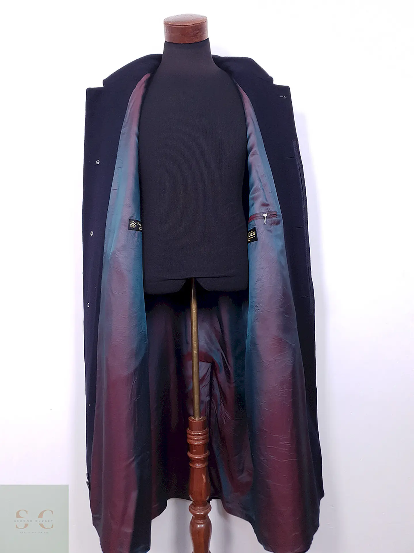 Abrigo Largo Azul Bugatti Lana Virgen y Cashmere - Talla 3XL 10