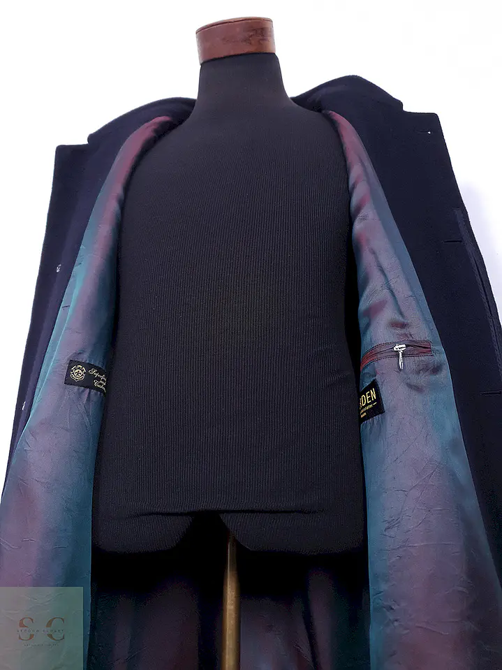 Abrigo Largo Azul Bugatti Lana Virgen y Cashmere - Talla 3XL 14