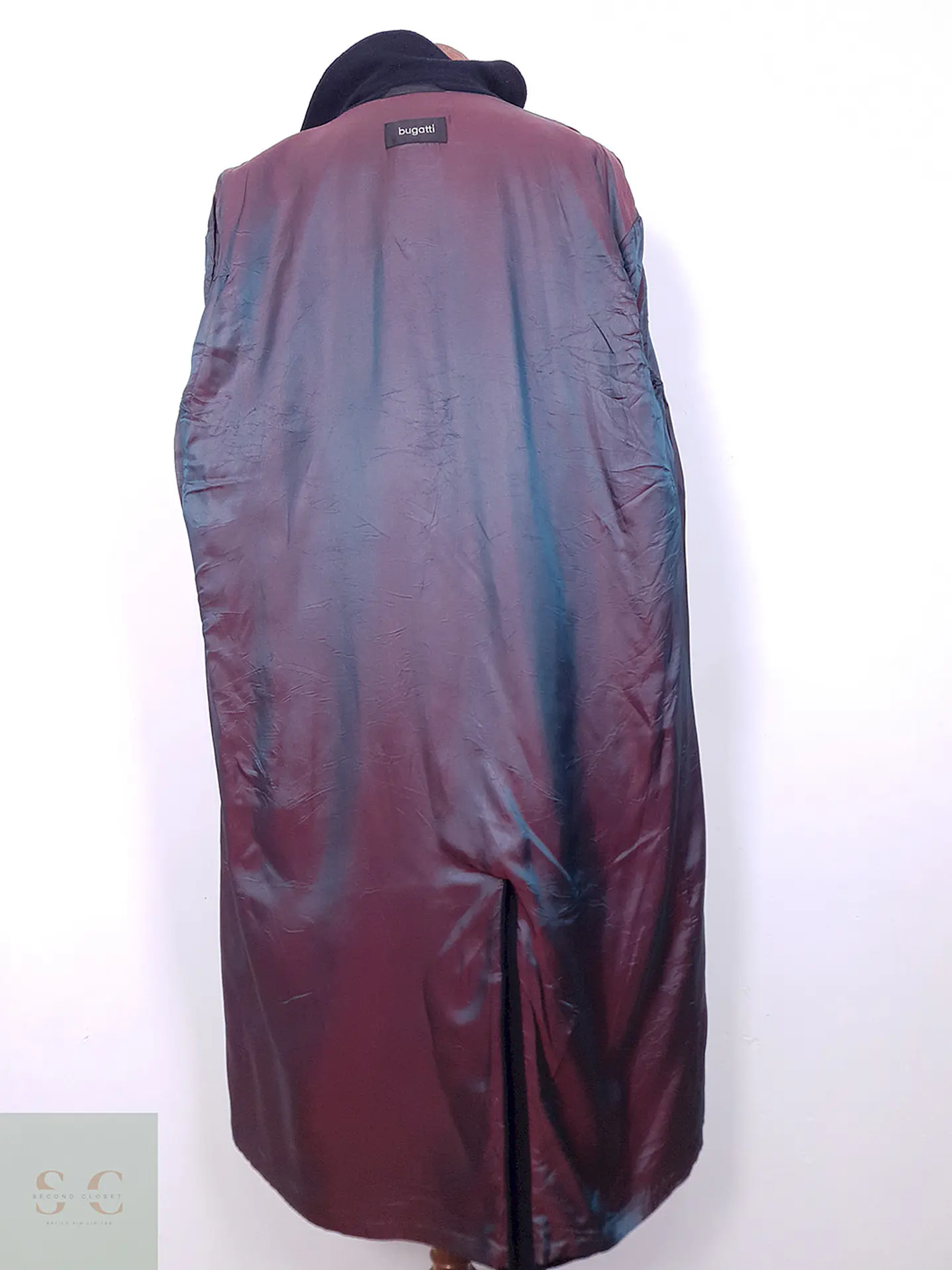 Abrigo Largo Azul Bugatti Lana Virgen y Cashmere - Talla 3XL 15