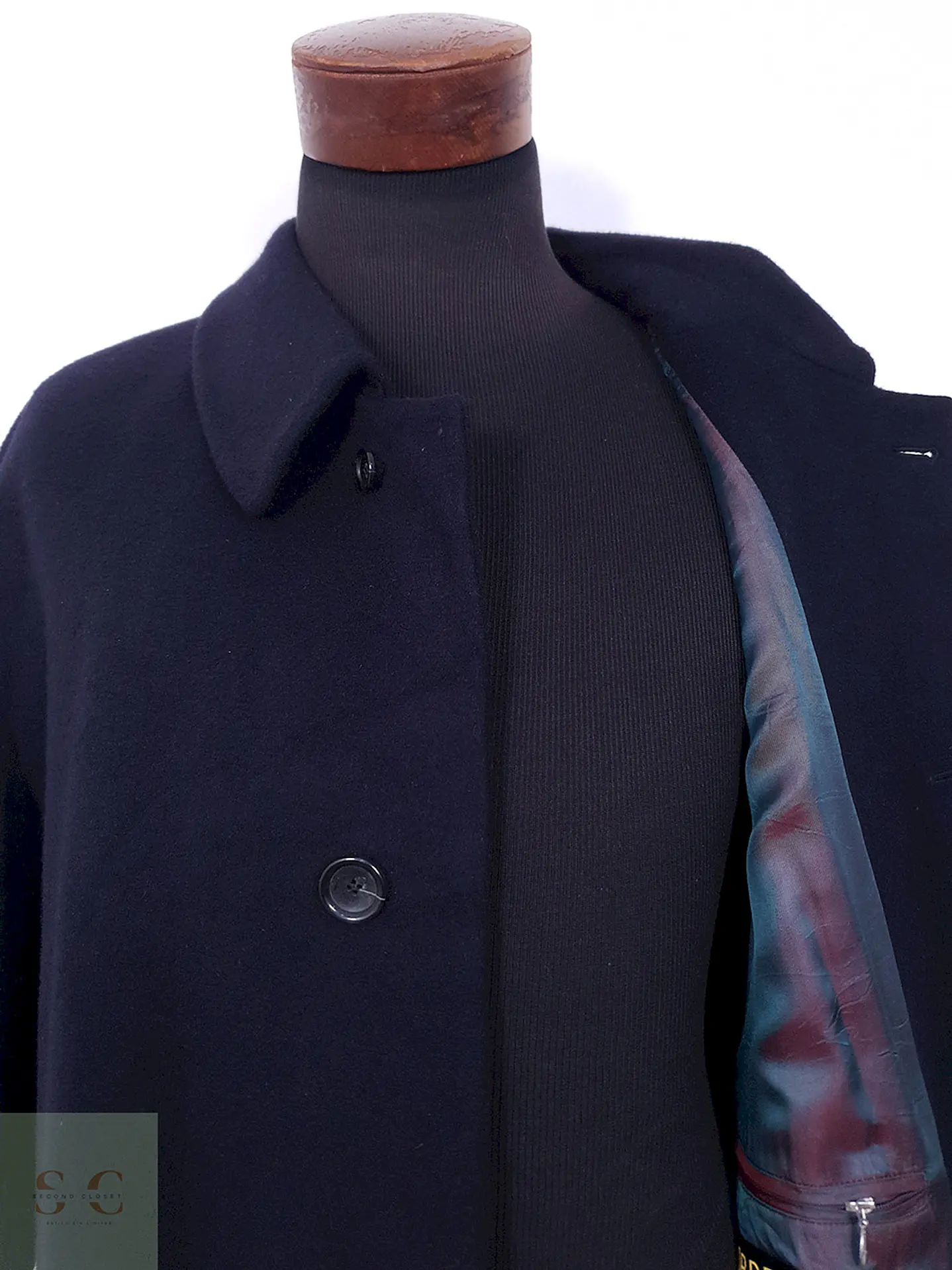 Abrigo Largo Azul Bugatti Lana Virgen y Cashmere - Talla 3XL 6