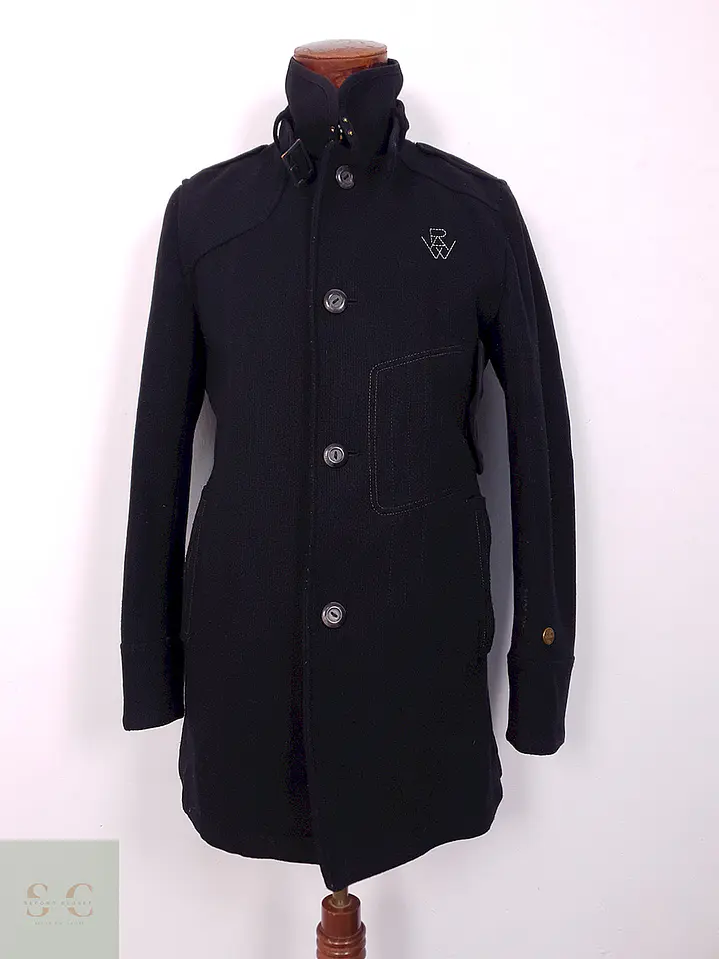 Abrigo Negro G Raw Star 70% Lana - Talla S 1