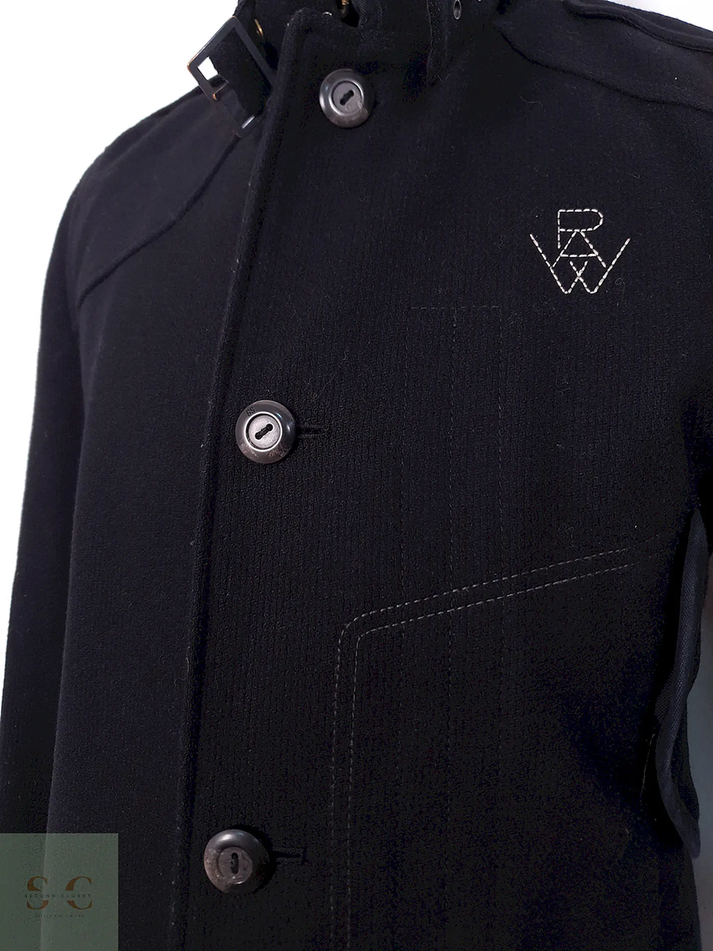 Abrigo Negro G Raw Star 70% Lana - Talla S 3