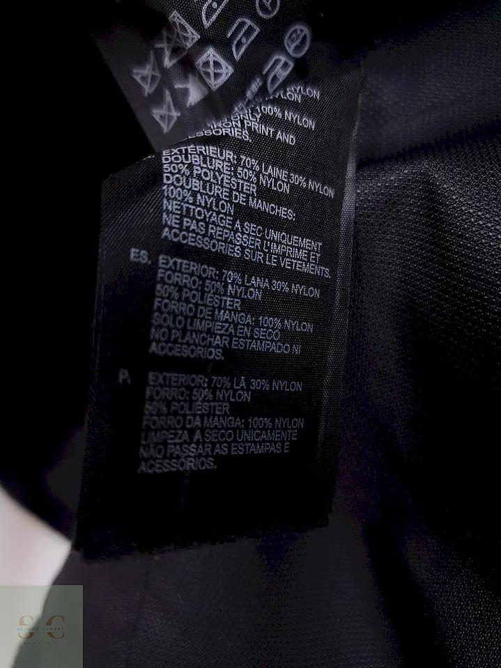 Abrigo Negro G Raw Star 70% Lana - Talla S 12