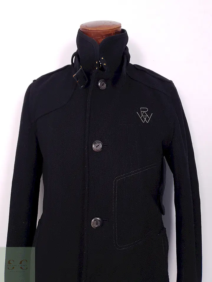 Abrigo Negro G Raw Star 70% Lana - Talla S 6