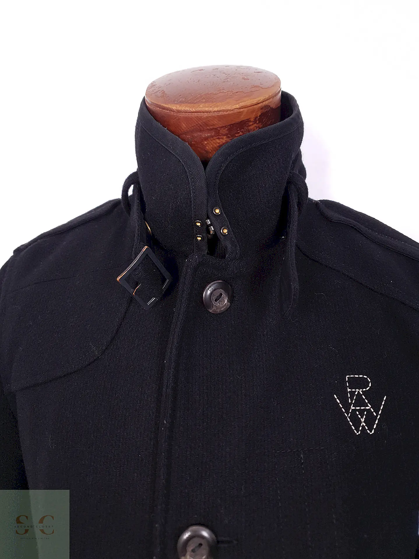 Abrigo Negro G Raw Star 70% Lana - Talla S 8