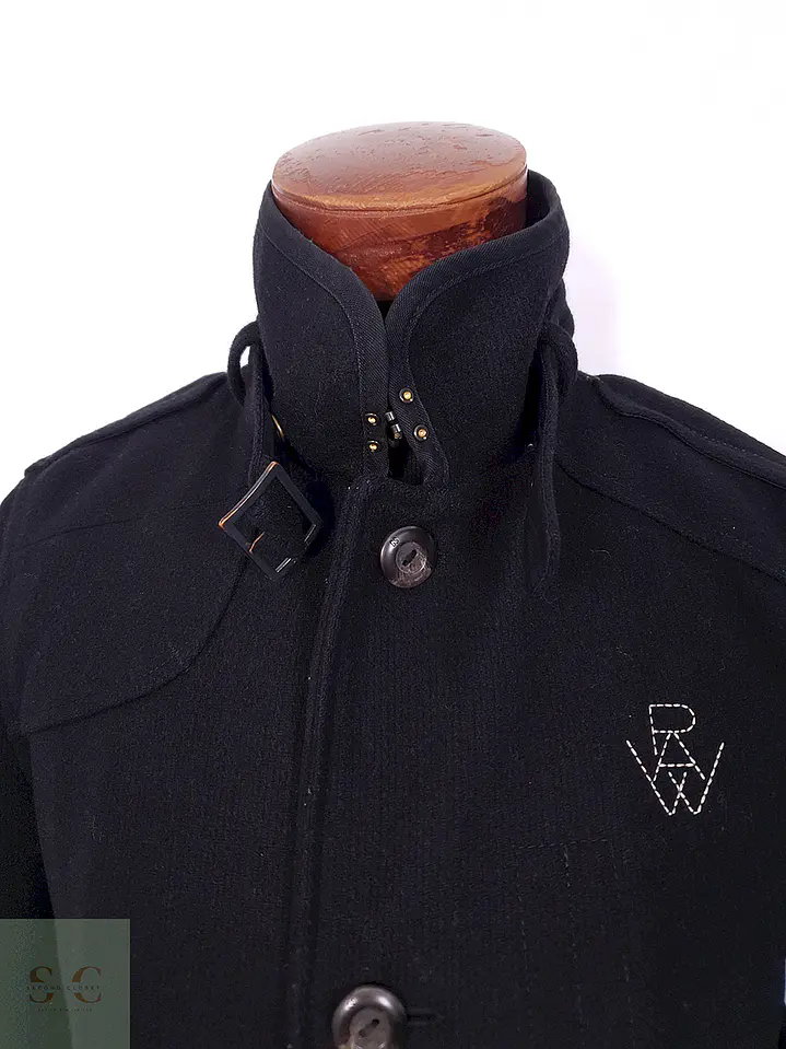 Abrigo Negro G Raw Star 70% Lana - Talla S 8