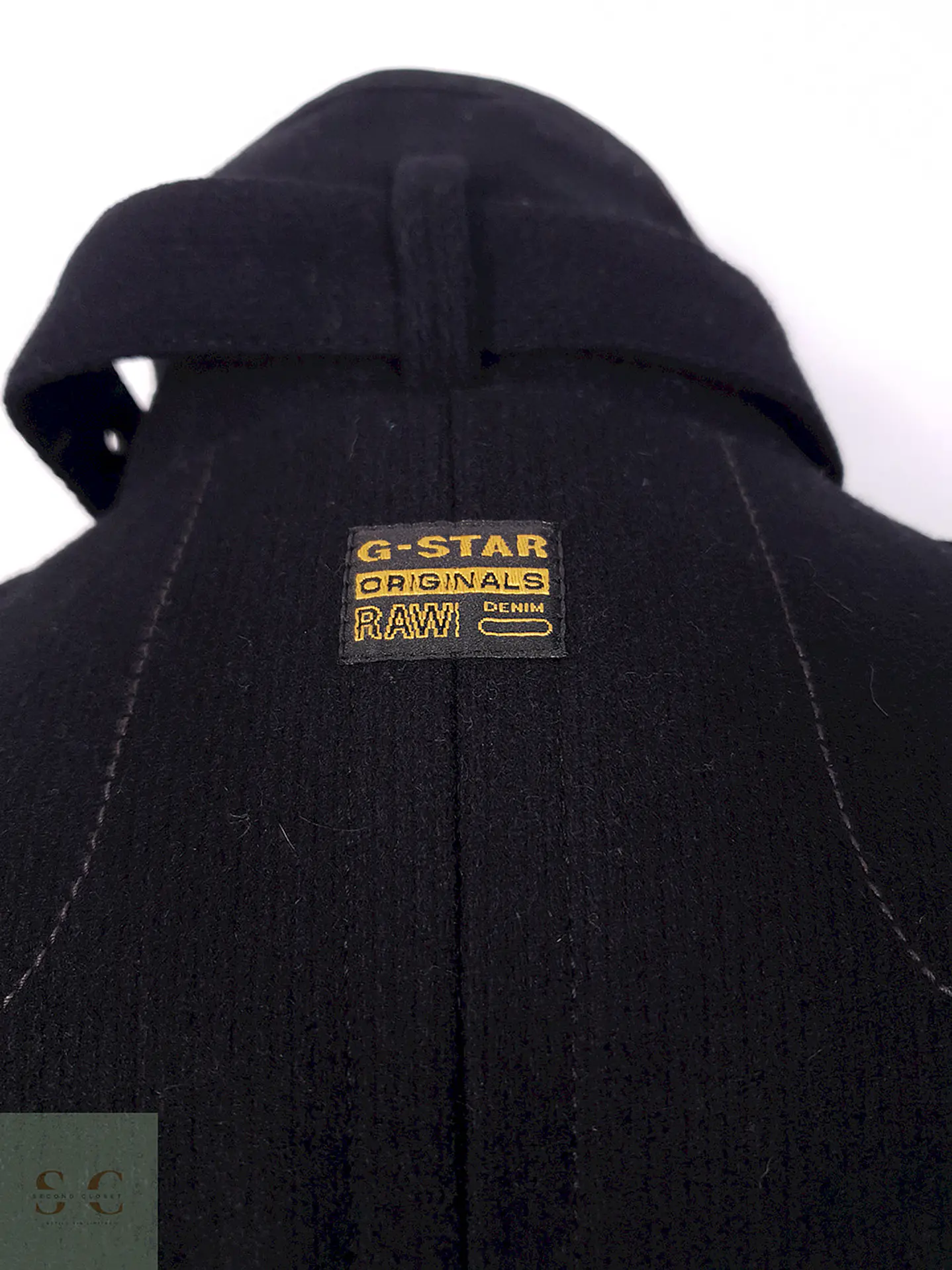 Abrigo Negro G Raw Star 70% Lana - Talla S 10