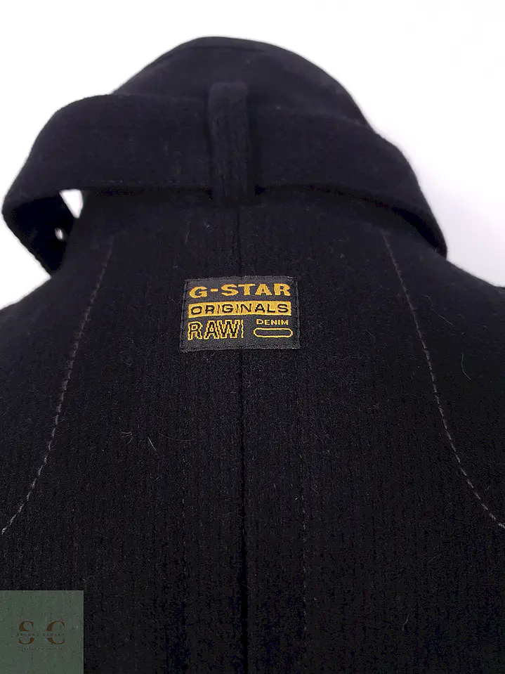 Abrigo Negro G Raw Star 70% Lana - Talla S 10