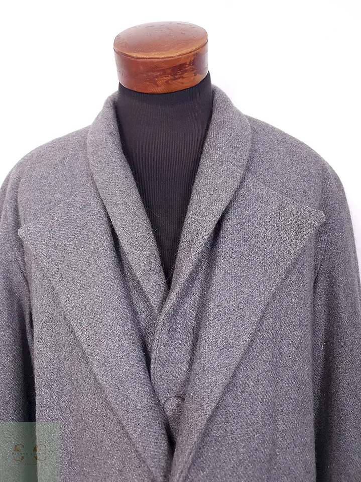 Abrigo Vintage Largo Gris con Chaleco Fijo - Talla 3XL 7