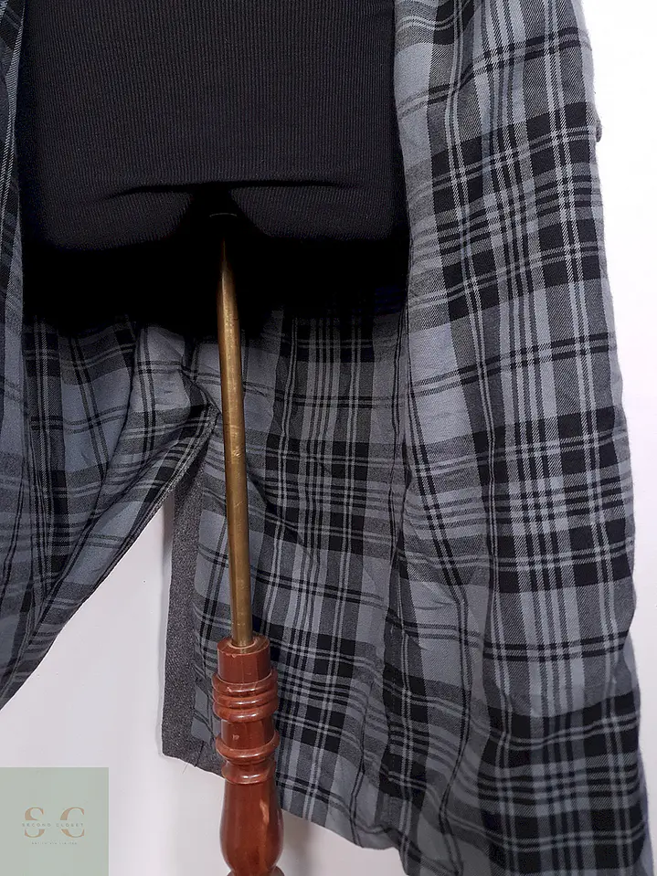 Abrigo Vintage Largo Gris con Chaleco Fijo - Talla 3XL 8