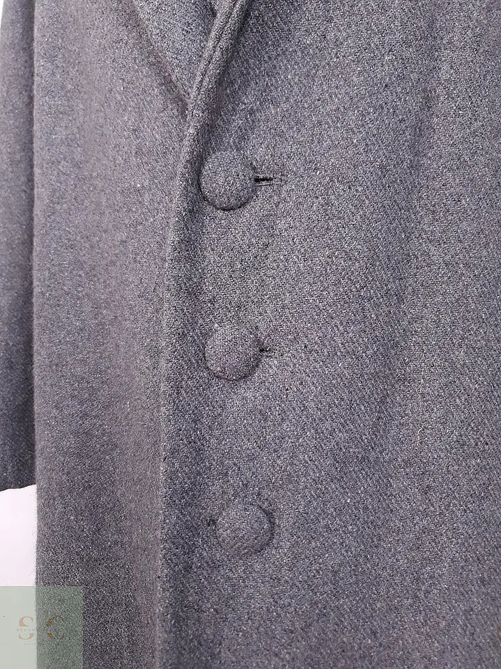 Abrigo Vintage Largo Gris con Chaleco Fijo - Talla 3XL 9