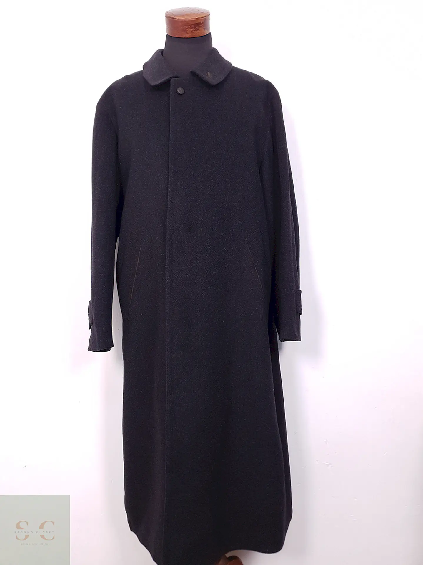 Abrigo Largo Plomo Westbury Alpaca Loden Lana Virgen - Talla XL 2