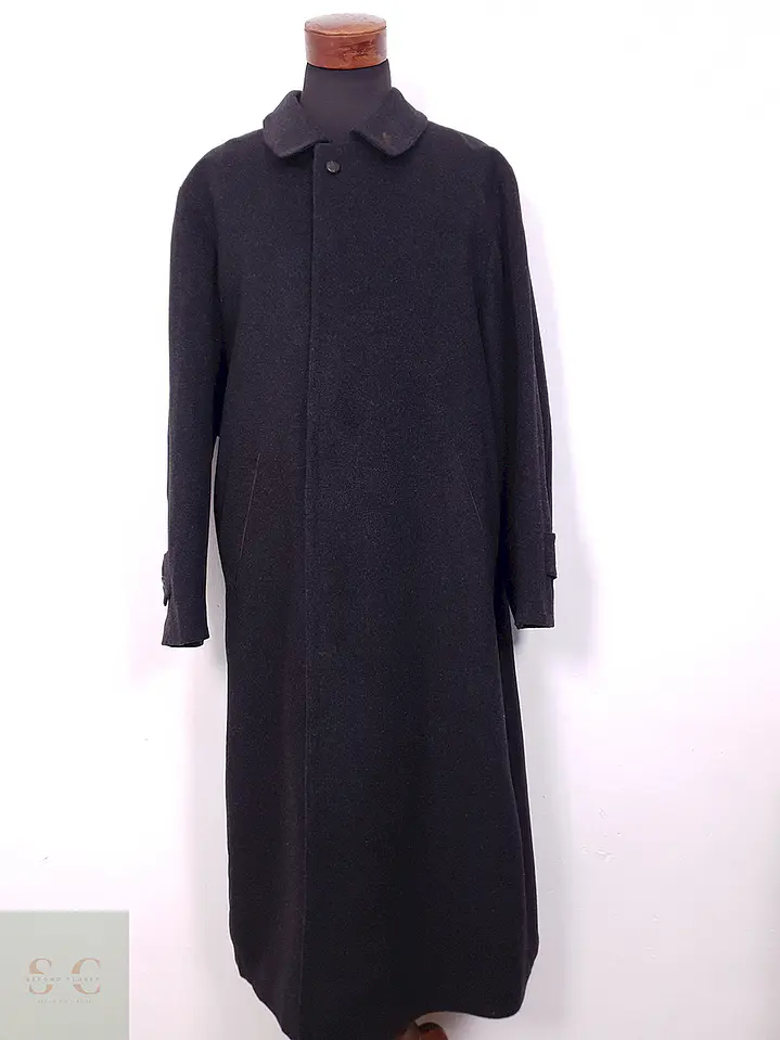 Abrigo Largo Plomo Westbury Alpaca Loden Lana Virgen - Talla XL 2