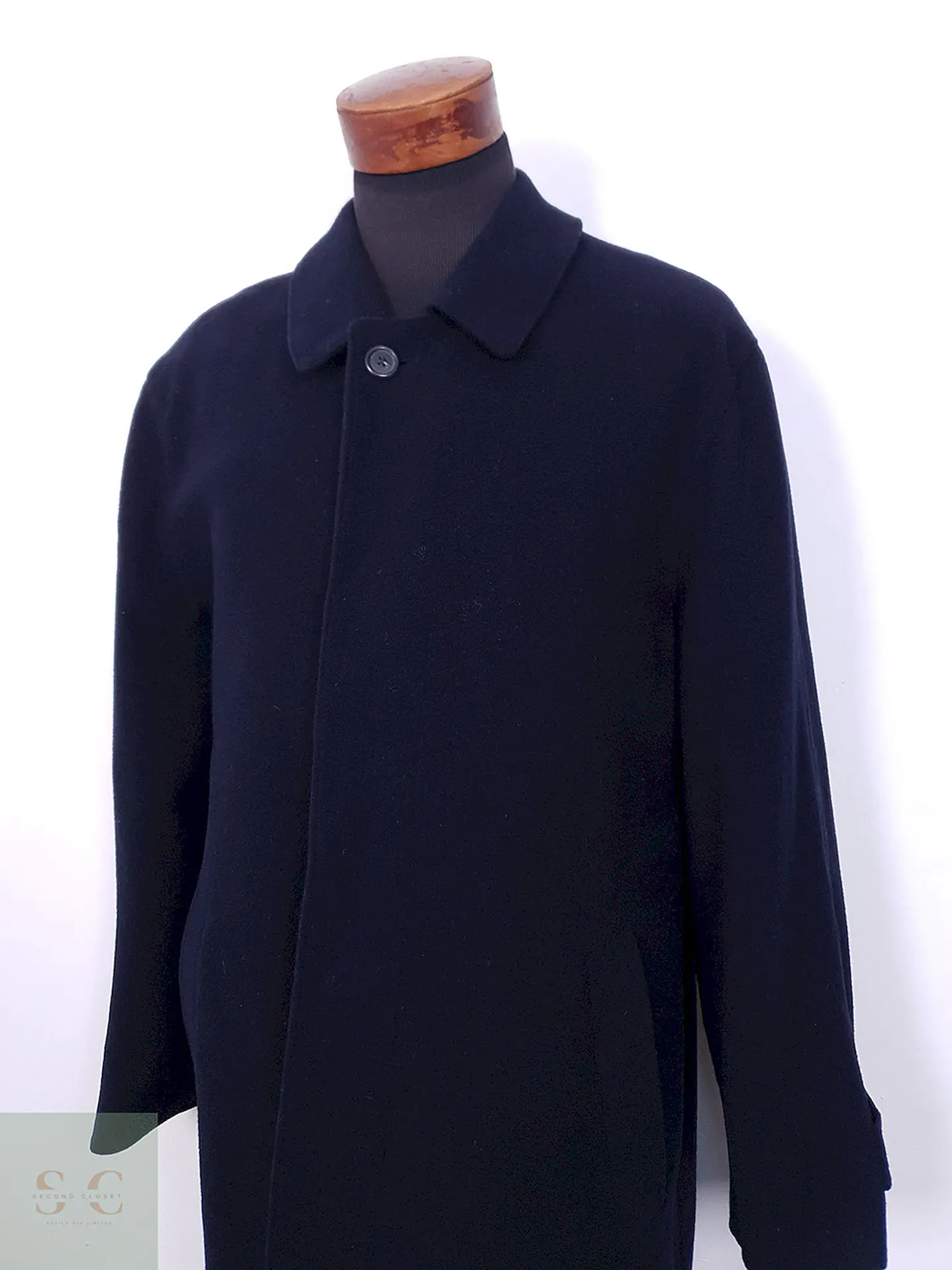Abrigo Largo Azul Júpiter Lana Virgen y Cashmere - Talla XL 4